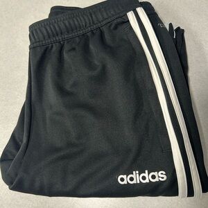 Adidas Black Sweatpants with Signature Stripes